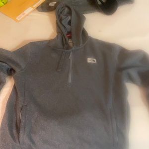 North face hoodie with half zip up